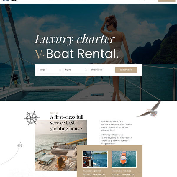 Voyacht - Boat Rental and Marina Website Demo