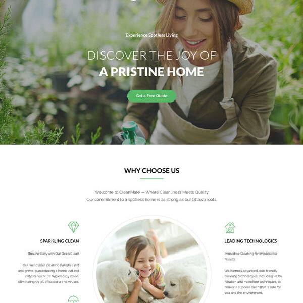 Cleanmate - Professional Cleaning Website Demo
